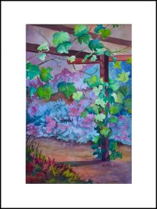 Grape Arbor 2 Original Watercolor