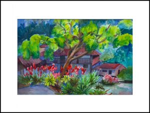 Spring Colors and Trees Original Watercolor